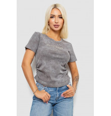 Футболка женская с принтом, цвет серый, 221R3308
