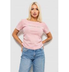 Футболка женская с принтом, цвет розовый, 221R3309