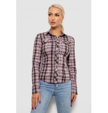 Сорочка жіноча в клітку, колір сіро-рожевий, 230R064-1