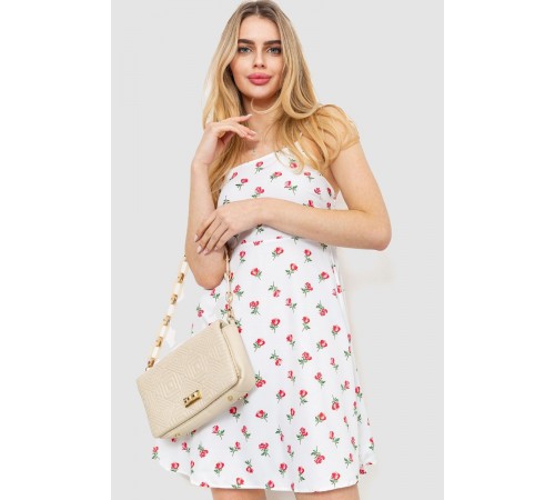 Сарафан з принтом, колір біло-червоний, 129R1056