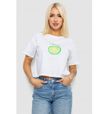 Футболка женская с принтом, цвет белый, 221R9904