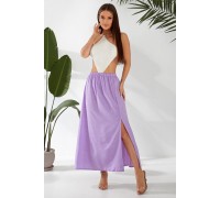 Юбка софт с принтом, цвет сиреневый, 257R11-2