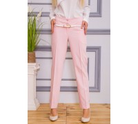 Класичні жіночі штани, рожевого кольору, з поясом, 182R245