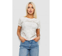 Футболка женская с принтом, цвет молочный, 221R3309