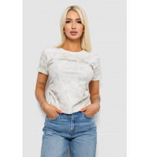 Футболка женская с принтом, цвет молочный, 221R3309