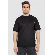 Футболка мужская однотонная, цвет черный, 247R3130