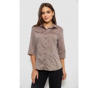 Сорочка жіноча однотонна, колір мокко, 230R068-5