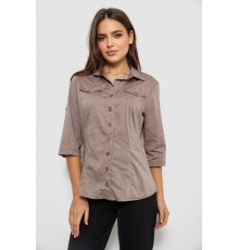 Сорочка жіноча однотонна, колір мокко, 230R068-5