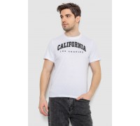 Футболка мужская с принтом, цвет белый, 241R1908