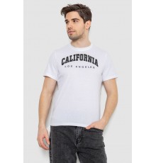 Футболка мужская с принтом, цвет белый, 241R1908