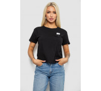Футболка женская с принтом, цвет черный, 221R330