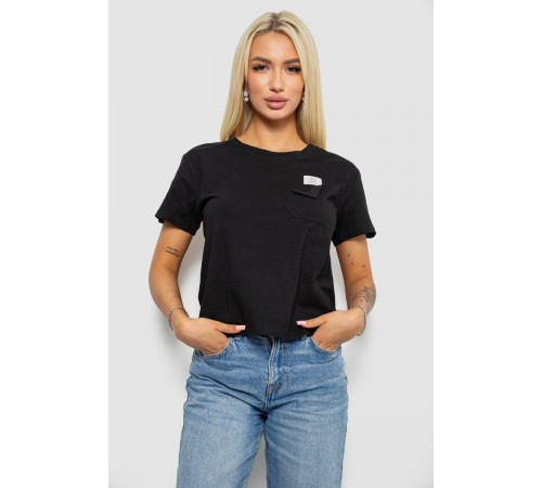 Футболка женская с принтом, цвет черный, 221R330