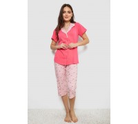 Пижама женская с принтом, цвет розовый, 243R19015