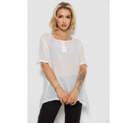 Блузка жіноча однотонна, колір молочний, 244RM206