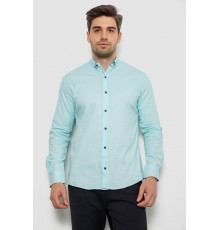 Рубашка мужская однотонная, цвет голубой, 214R7076 Рубашка мужская однотонная, цвет голубой, 214R7076