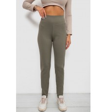 Лосини в рубчик на флісі, колір хакі, 244R1709