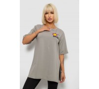 Футболка жіноча з принтом, колір сірий, 244R1031-5