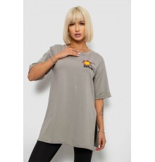 Футболка жіноча з принтом, колір сірий, 244R1031-5