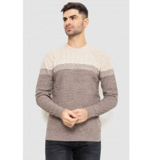 Свитер мужской, цвет бежево-молочный, 161R883