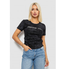 Футболка женская с принтом, цвет черный, 221R3309