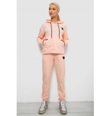 Спортивний костюм жіночий двонитка, колір персиковий, 214R1419-004