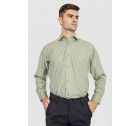 Рубашка мужская в полоску, цвет оливковый, 244R332