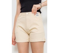 Шорты женские стрейчевые, цвет светло-бежевый, 214R653