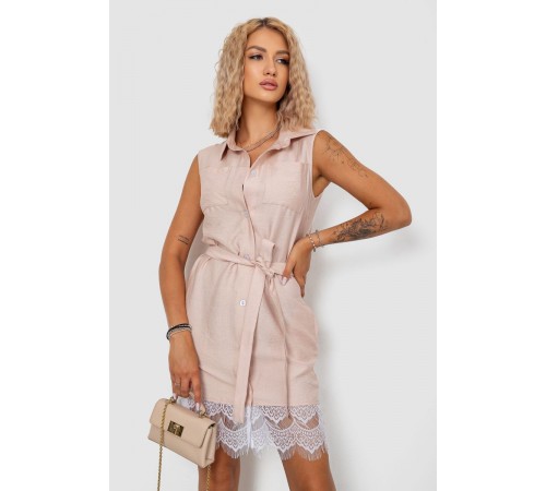 Сукня на ґудзиках, колір бежевий, 102R388