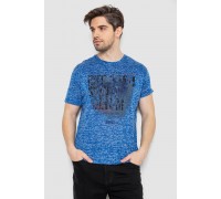 Футболка мужская с принтом, цвет синий, 244R6019