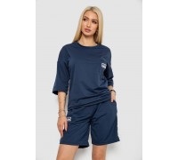 Костюм жіночий однотонний, колір темно-синій, 238R116-1