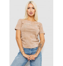 Футболка женская с принтом, цвет бежевый, 221R3309