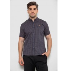 Рубашка мужская в клетку, цвет синий, 214R4564-5