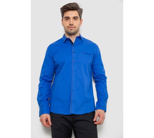 Рубашка мужская, цвет электрик, 214R7083