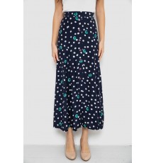 Спідниця вільного крою в горох, колір темно-синій, 167R5001