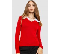 Лонгслив женский с воротником, цвет красный, 186R308