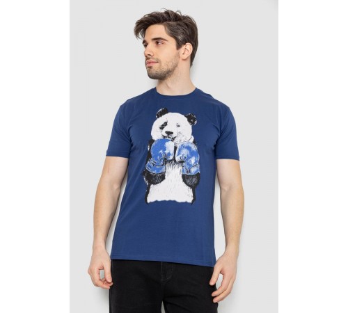 Футболка мужская с принтом, цвет синий, 244R5996