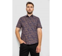 Рубашка мужская с принтом, цвет темно-синий, 214R7331