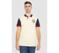 Поло чоловіче з принтом, колір жовтий, 247R317