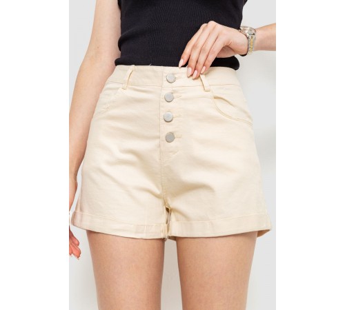 Шорти жіночі стрейчові, колір світло-бежевий, 214R655