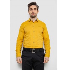 Рубашка мужская однотонная, цвет горчичный, 186R2072