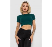 Футболка - топ жіноча в рубчик, колір зелений, 238R58210