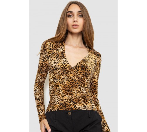 Блуза, колір леопардовий, 186R235