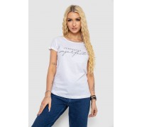 Футболка женская с принтом, цвет белый, 244R2208-1