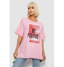 Футболка жіноча з принтом, колір рожевий, 244R4011