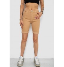 Шорти джинсові жіночі, колір бежевий, 182R1700