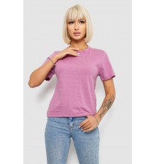 Футболка жіноча однотонна, колір пудровий, 129R8900