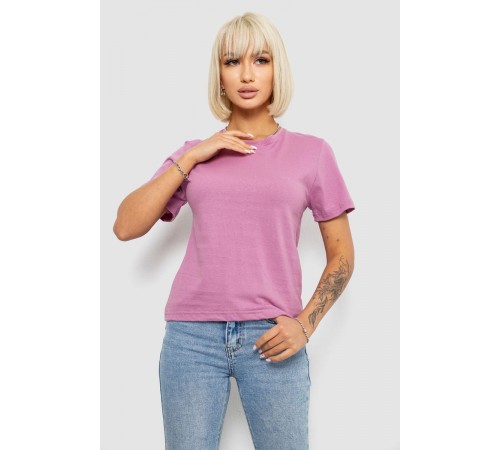 Футболка жіноча однотонна, колір пудровий, 129R8900