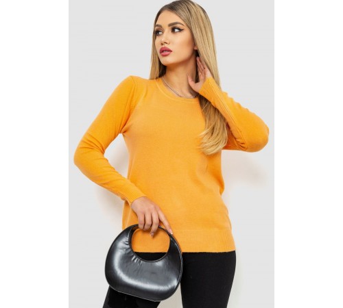 Кофта женский однотонный повседневный, цвет светло-оранжевый, 244R2033