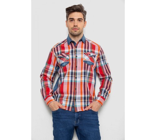 Рубашка мужская с длинным рукавом 214R755, цвет Разноцвет