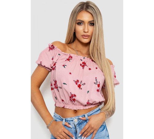 Топ жіночий ошатний, колір пудровий, 244R282